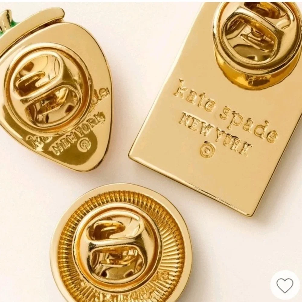 Kate Spade NY X Target Limited Edition 3pk Mixed Novelty Pin Set